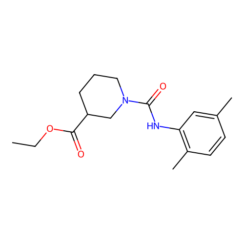 Ethyl 1-[(2,5-dimethylphenyl)carbamoyl]piperidine-3-carboxylate structure