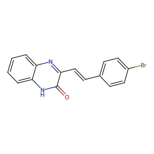 (E)-3-(4-bromostyryl)quinoxalin-2(1H)-one structure
