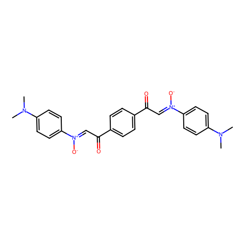 N-(4-dimethylaminophenyl)-2-[4-[(2Z)-2-[(4-dimethylaminophenyl)-oxidoazaniumylidene]acetyl]phenyl]-2-oxoethanimine oxide structure
