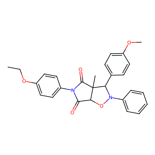 5-(4-ethoxyphenyl)-3-(4-methoxyphenyl)-3a-methyl-2-phenyl-3,6a-dihydropyrrolo[3,4-d][1,2]oxazole-4,6-dione structure
