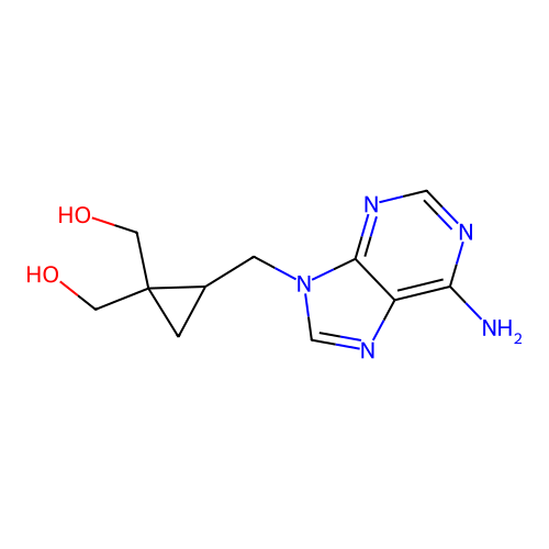 [2-[(6-Aminopurin-9-yl)methyl]-1-(hydroxymethyl)cyclopropyl]methanol structure