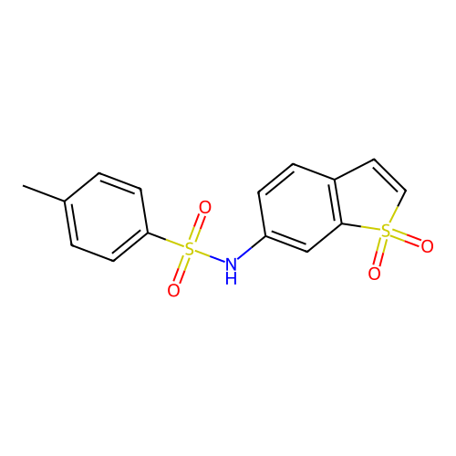 N-(1,1-dioxo-1-benzothiophen-6-yl)-4-methylbenzenesulfonamide structure