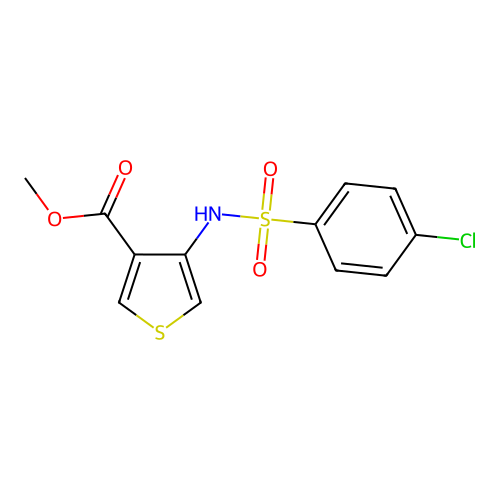 Methyl 4-[(4-chlorophenyl)sulfonylamino]thiophene-3-carboxylate structure