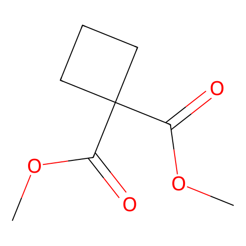 Dimethyl cyclobutane-1,1-dicarboxylate structure