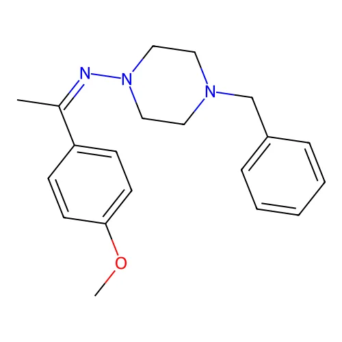 4-苄基-N-[(1Z)-1-(4-甲氧基苯基)亚乙基]哌嗪-1-胺 structure
