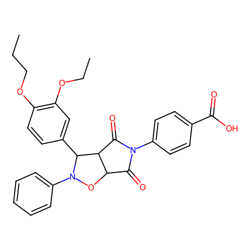 4-(3-(3-ethoxy-4-propoxyphenyl)-4,6-dioxo-2-phenyltetrahydro-2H-pyrrolo[3,4-d]isoxazol-5(3H)-yl)benzoic acid structure