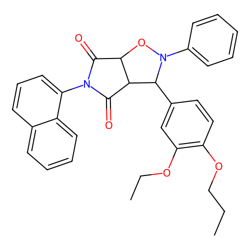 3-(3-ethoxy-4-propoxyphenyl)-5-(naphthalen-1-yl)-2-phenyldihydro-2H-pyrrolo[3,4-d][1,2]oxazole-4,6(3H,5H)-dione structure