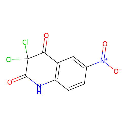 3,3-dichloro-6-nitro-1H-quinoline-2,4-dione structure