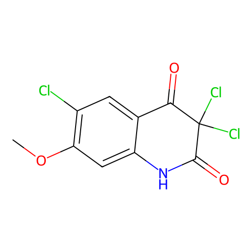3,3,6-trichloro-7-methoxy-1H-quinoline-2,4-dione structure