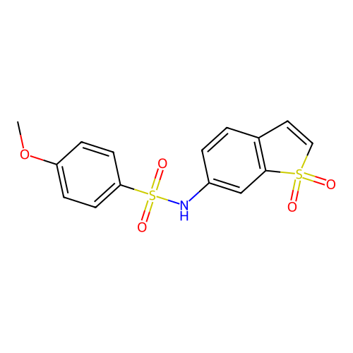 N-(1,1-dioxo-1-benzothiophen-6-yl)-4-methoxybenzenesulfonamide structure