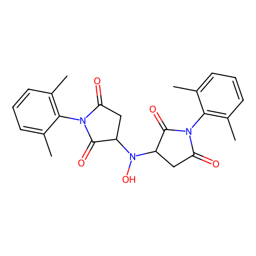 3,3'-(Hydroxyazanediyl)bis(1-(2,6-dimethylphenyl)pyrrolidine-2,5-dione) structure