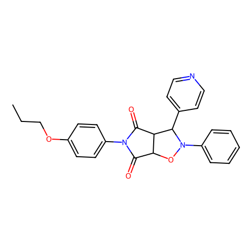 2-phenyl-5-(4-propoxyphenyl)-3-(pyridin-4-yl)dihydro-2H-pyrrolo[3,4-d][1,2]oxazole-4,6(3H,5H)-dione structure
