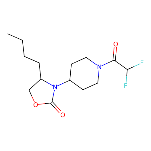 4-Butyl-3-[1-(2,2-difluoroacetyl)piperidin-4-yl]-1,3-oxazolidin-2-one structure