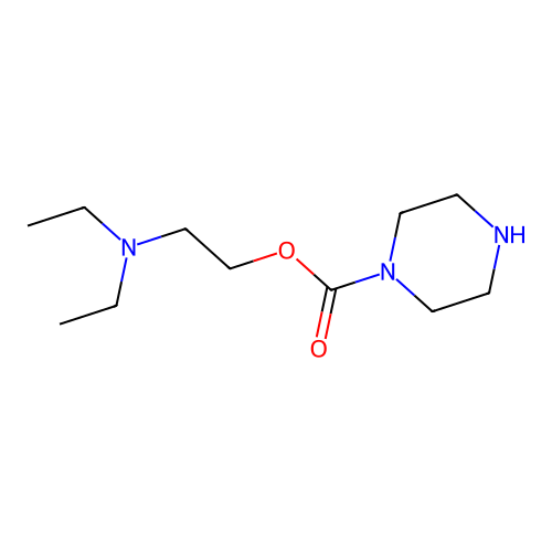 1-Piperazinecarboxylic acid, 2-(diethylamino)ethyl ester structure