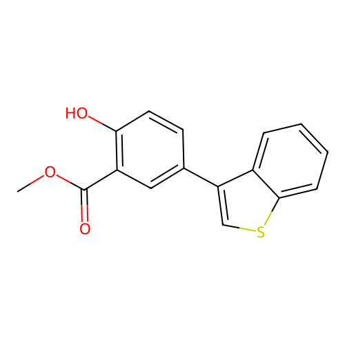 Methyl 5-(1-benzothien-3-yl)-2-hydroxybenzoate structure