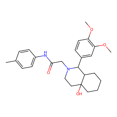2-(1-(3,4-dimethoxyphenyl)-4a-hydroxyoctahydroisoquinolin-2(1H)-yl)-N-(p-tolyl)acetamide structure