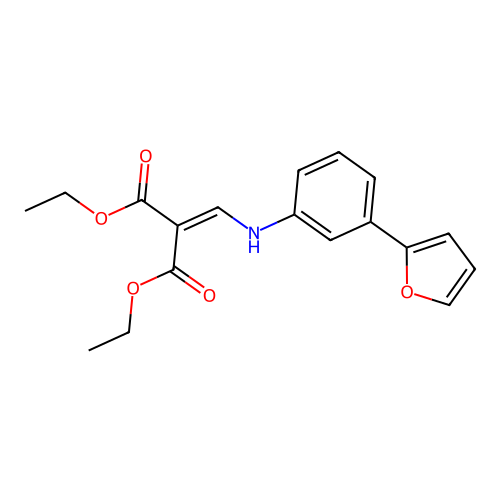 Diethyl 2-{[3-(2-furyl)anilino]methylene}malonate structure