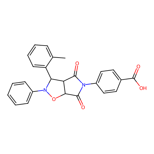 4-(4,6-dioxo-2-phenyl-3-(o-tolyl)tetrahydro-2H-pyrrolo[3,4-d]isoxazol-5(3H)-yl)benzoic acid structure