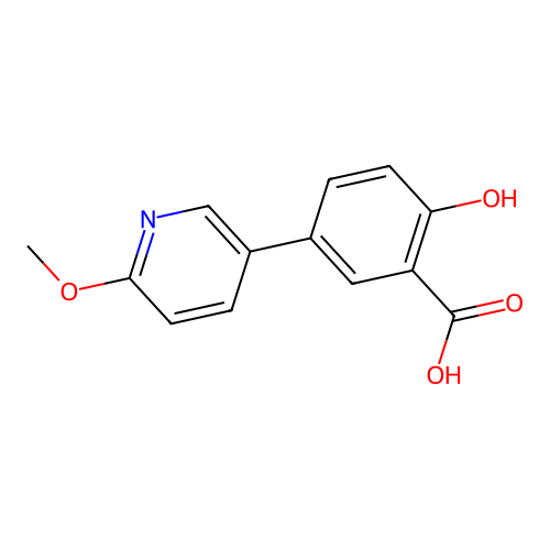 2-Hydroxy-5-(6-methoxy-3-pyridinyl)benzoic acid structure
