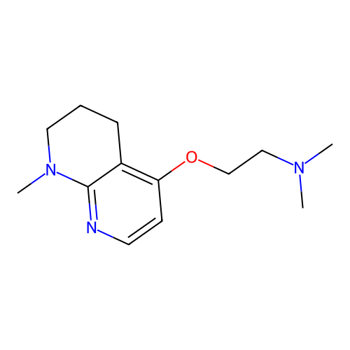 1,8-Naphthyridine, 1,2,3,4-tetrahydro-5-(2-(dimethylamino)ethoxy)-1-methyl- structure