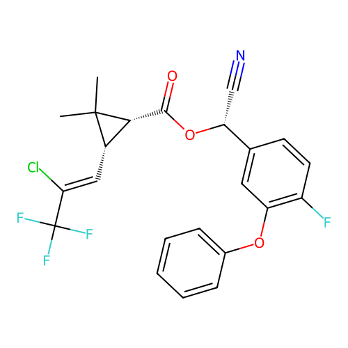 (alphaS,Z,1R,3R)-Cyhalothrin structure