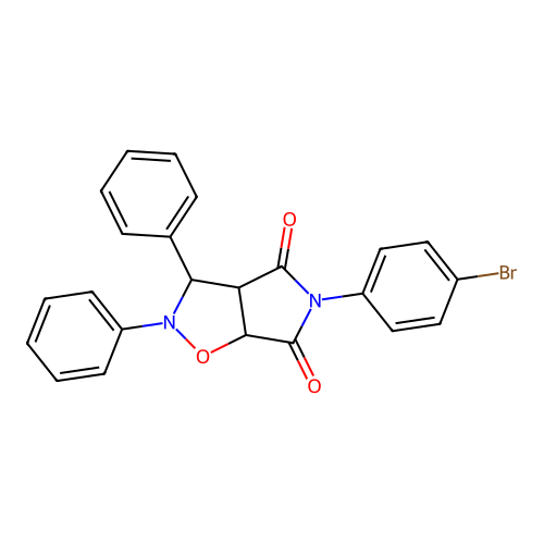 3-(4-bromophenyl)-7,8-diphenyl-6-oxa-3,7-diazabicyclo[3.3.0]octane-2,4-dione structure