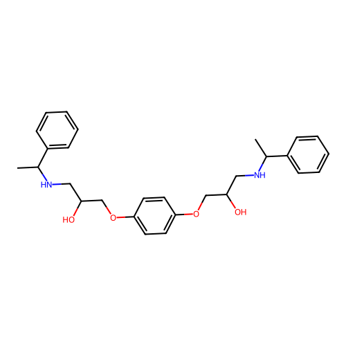 3,3'-(1,4-Phenylenebis(oxy))bis(1-((1-phenylethyl)amino)propan-2-ol) structure