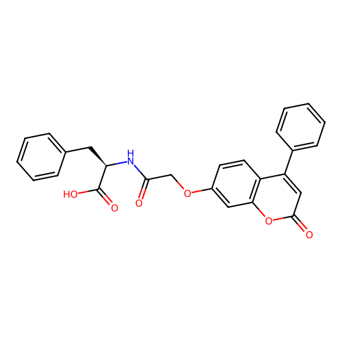 N-{[(2-oxo-4-phenyl-2H-chromen-7-yl)oxy]acetyl}-D-phenylalanine structure