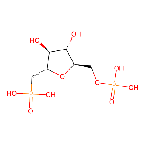 2,5-Anhydro-1-deoxy-1-phosphonohexitol-6-phosphate structure
