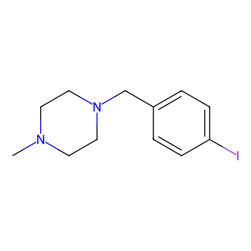 1-(4-Iodobenzyl)-4-methylpiperazine structure
