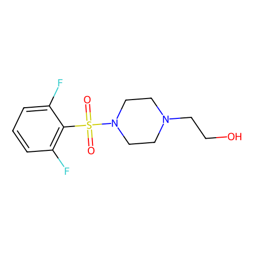 2-[4-(2,6-Difluorophenyl)sulfonylpiperazin-1-yl]ethanol structure
