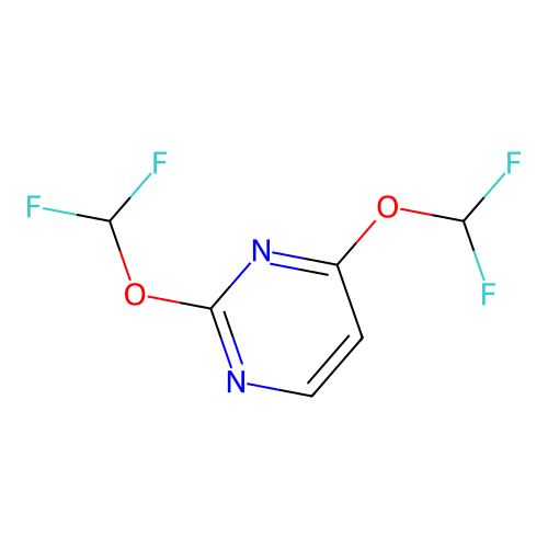 Pyrimidine, 2,4-bis(difluoromethoxy)- structure