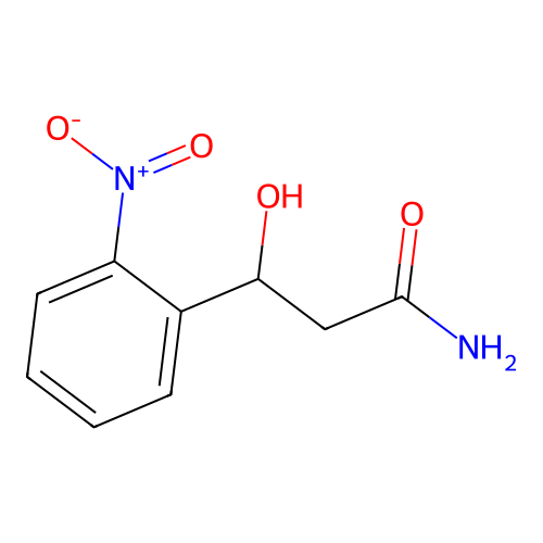 3-Hydroxy-3-(2-nitrophenyl)propanamide structure