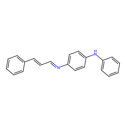 4-(cinnamylideneamino)-N-phenylaniline structure