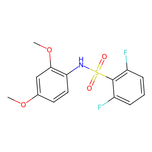 N-(2,4-dimethoxyphenyl)-2,6-difluorobenzenesulfonamide structure