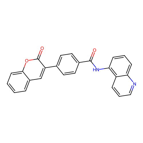 4-(2-oxo-2H-chromen-3-yl)-N-(quinolin-5-yl)benzamide structure