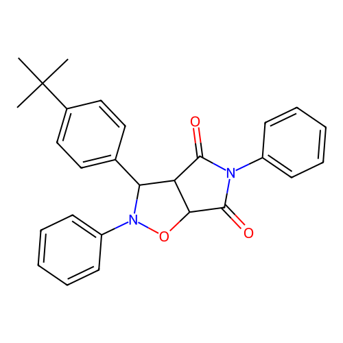 3,7-diphenyl-8-(4-tert-butylphenyl)-6-oxa-3,7-diazabicyclo[3.3.0]octane-2,4-dione structure