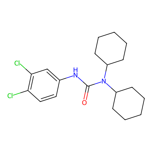 1,1-Dicyclohexyl-3-(3,4-dichlorophenyl)urea structure