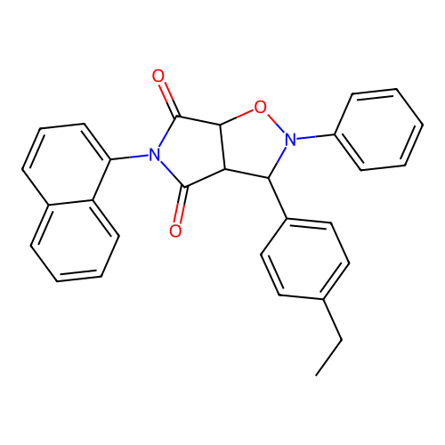 3-(4-ethylphenyl)-5-(naphthalen-1-yl)-2-phenyldihydro-2H-pyrrolo[3,4-d][1,2]oxazole-4,6(3H,5H)-dione structure