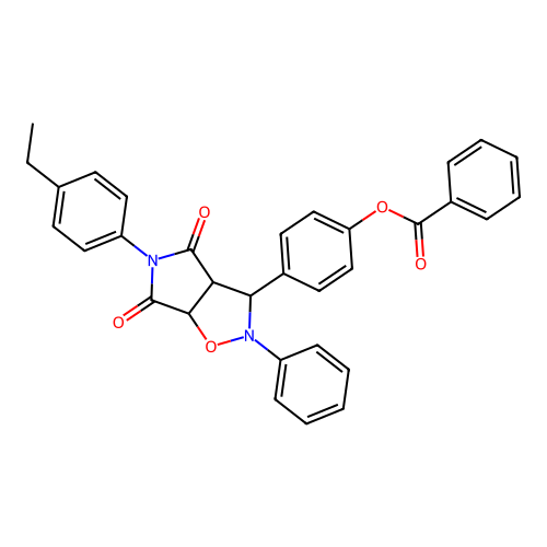 [4-[3-(4-ethylphenyl)-2,4-dioxo-7-phenyl-6-oxa-3,7-diazabicyclo[3.3.0]oct-8-yl]phenyl] Benzoate structure