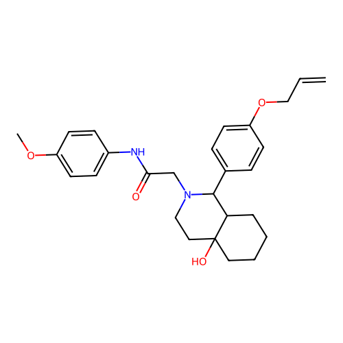 2-(1-(4-(allyloxy)phenyl)-4a-hydroxyoctahydroisoquinolin-2(1H)-yl)-N-(4-methoxyphenyl)acetamide structure