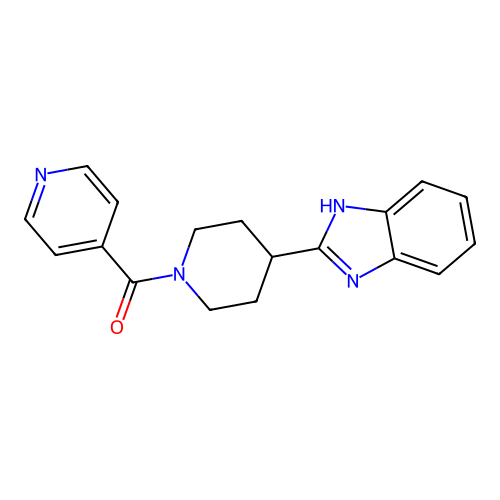 [4-(1H-benzimidazol-2-yl)piperidin-1-yl](pyridin-4-yl)methanone structure