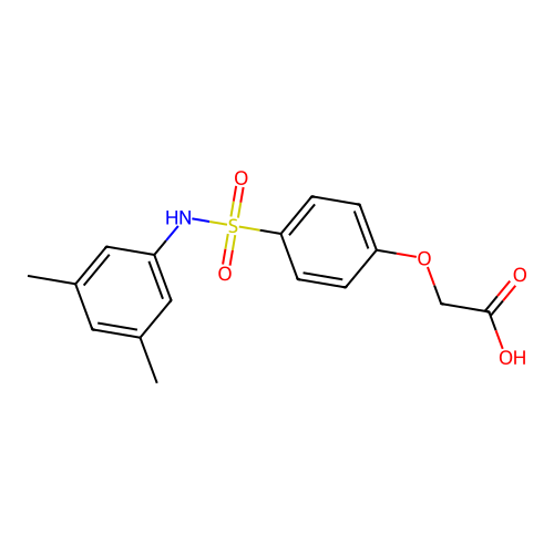 2-[4-[(3,5-Dimethylphenyl)sulfamoyl]phenoxy]acetic acid structure