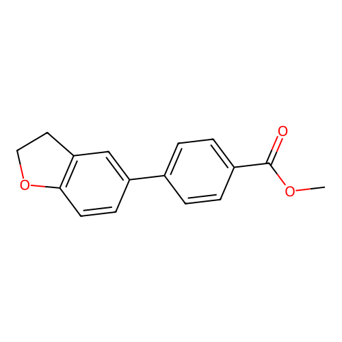 Methyl 4-(2,3-dihydro-1-benzofuran-5-yl)benzoate structure