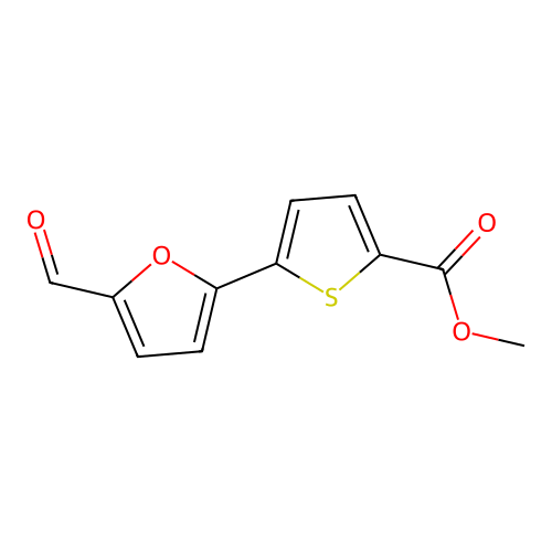 Methyl 5-(5-formyl-2-furyl)-2-thiophenecarboxylate structure