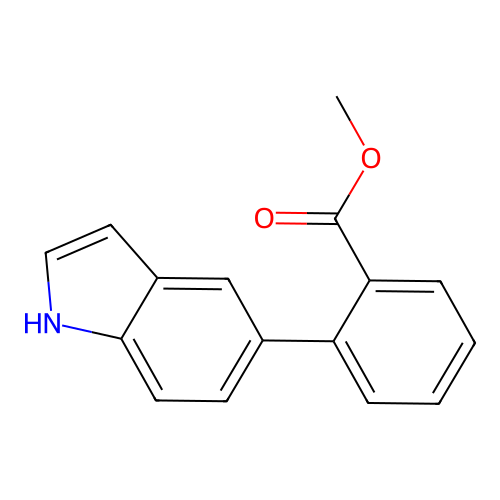 Methyl 2-(1H-indol-5-yl)benzoate structure