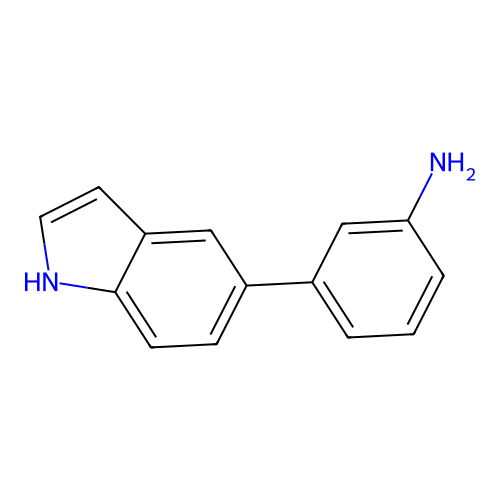 3-(1H-indol-5-yl)aniline structure