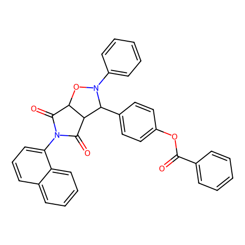 [4-(3-naphthalen-1-yl-2,4-dioxo-7-phenyl-6-oxa-3,7-diazabicyclo[3.3.0]oct-8-yl)phenyl] Benzoate structure
