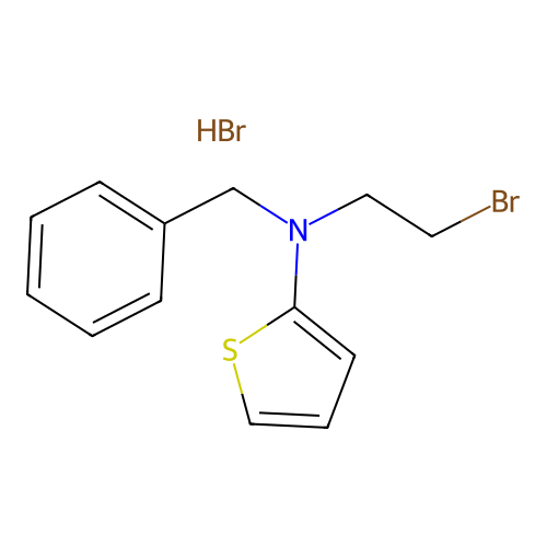 2-Thiophenamine, N-benzyl-N-(2-bromoethyl)-, hydrobromide structure