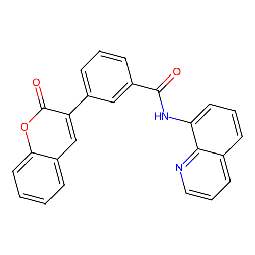 3-(2-oxo-2H-chromen-3-yl)-N-(quinolin-8-yl)benzamide structure